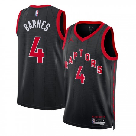 Canotte Uomo Toronto Raptors Scottie Barnes 4 Jordan 2022-23 Statement Edition Nero Swingman